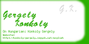 gergely konkoly business card